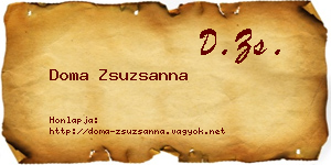 Doma Zsuzsanna névjegykártya