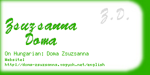 zsuzsanna doma business card